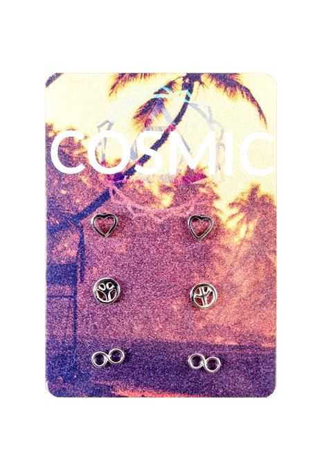 Earrings Stud Cosmic Set of 3