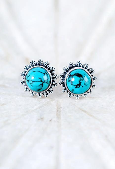 Indian Dot Setting Stud Earrings
