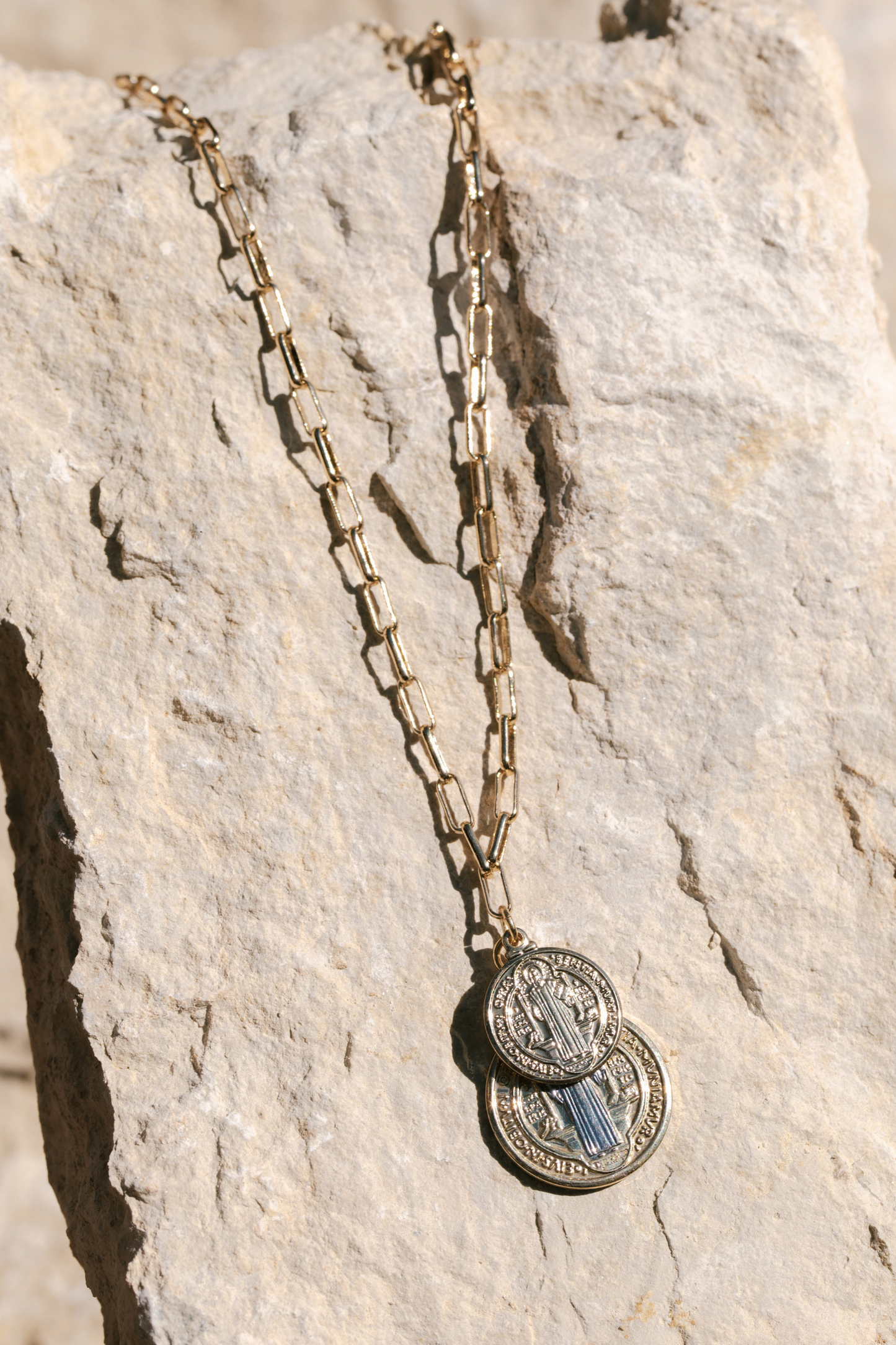 August Coin Necklace - Gold