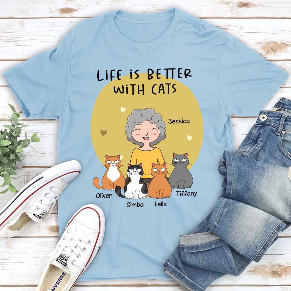 Life Is Better Cartoon - Personalized Custom Unisex T-shirt