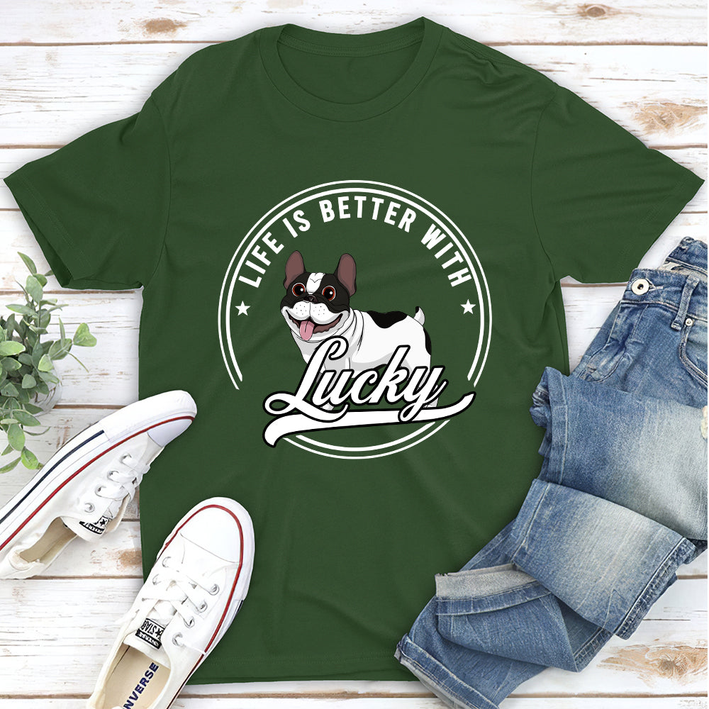 Life Is Better Logo - Personalized Custom Unisex T-shirt