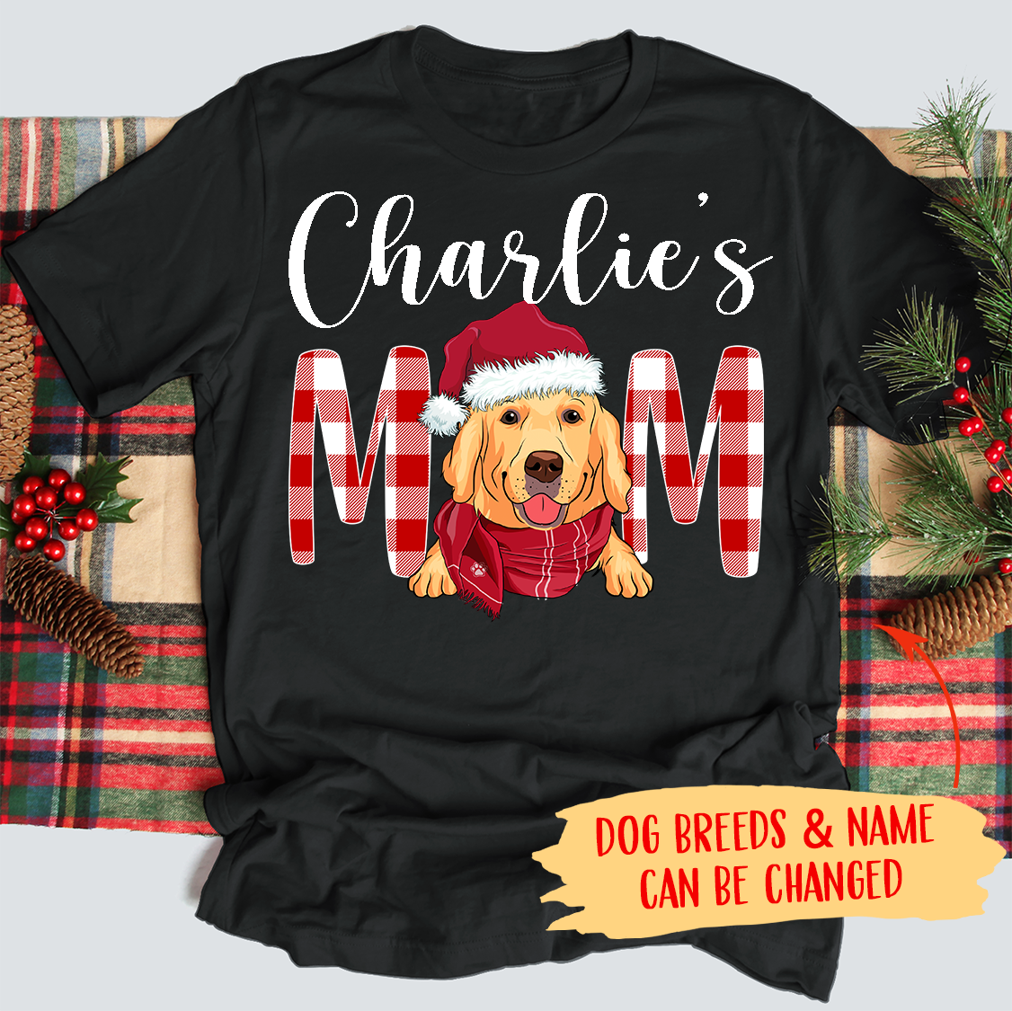 Christmas Dog Mom/Dad - Personalized Custom Premium T-shirt