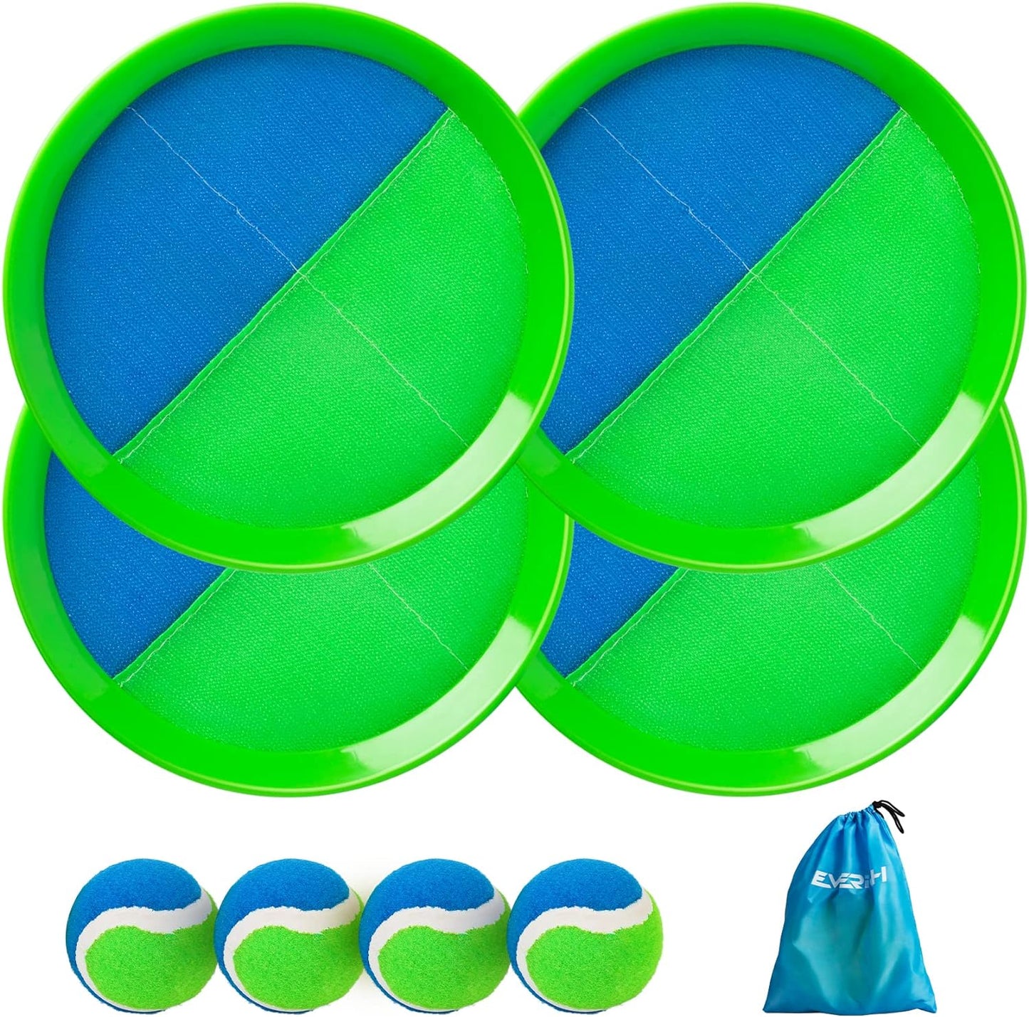 EVERICH TOY Beach Toys Outdoor Games for Kids Ages 3-10-Yard Lawn Games Ball Catch Games Paddle Toss-Upgraded Version Outside Games for Kids/Family Boys and Girls Gifts