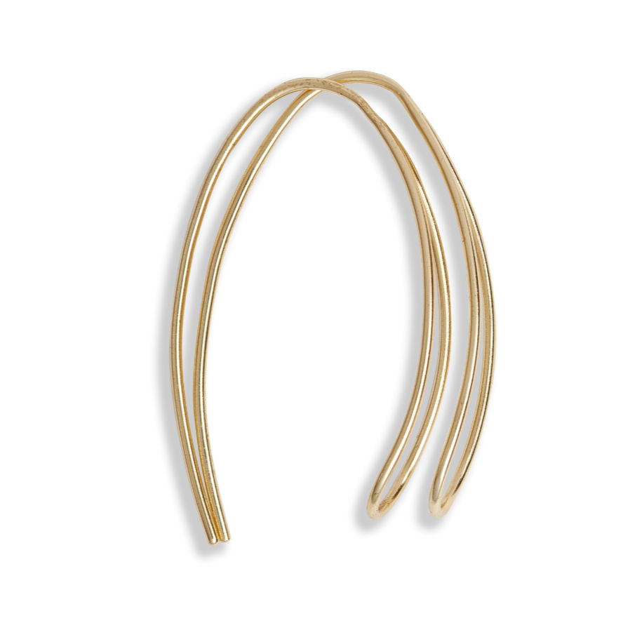 OVAL THREADER EARRINGS