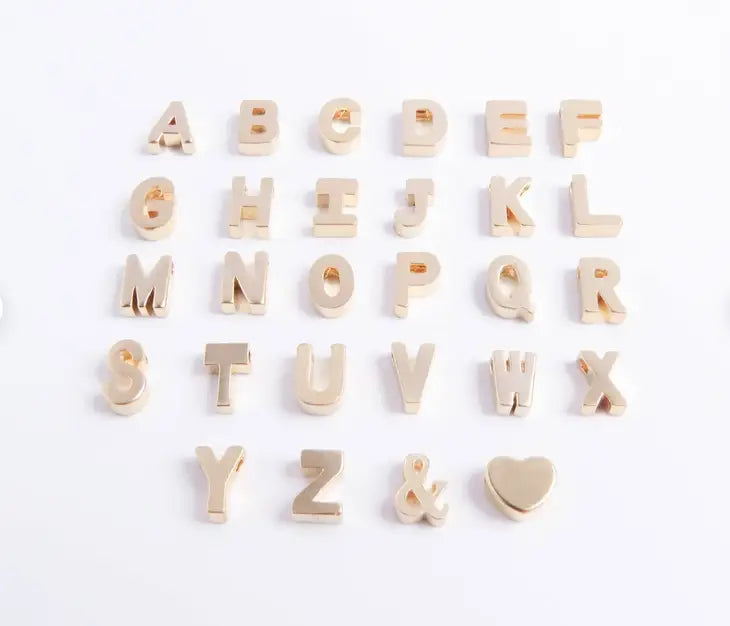 Necklace-Gold Initial Block Letter