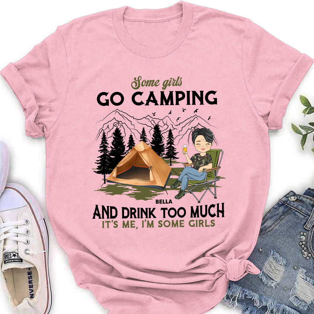 Camping And Drink 2 - Personalized Custom Women's T-shirt