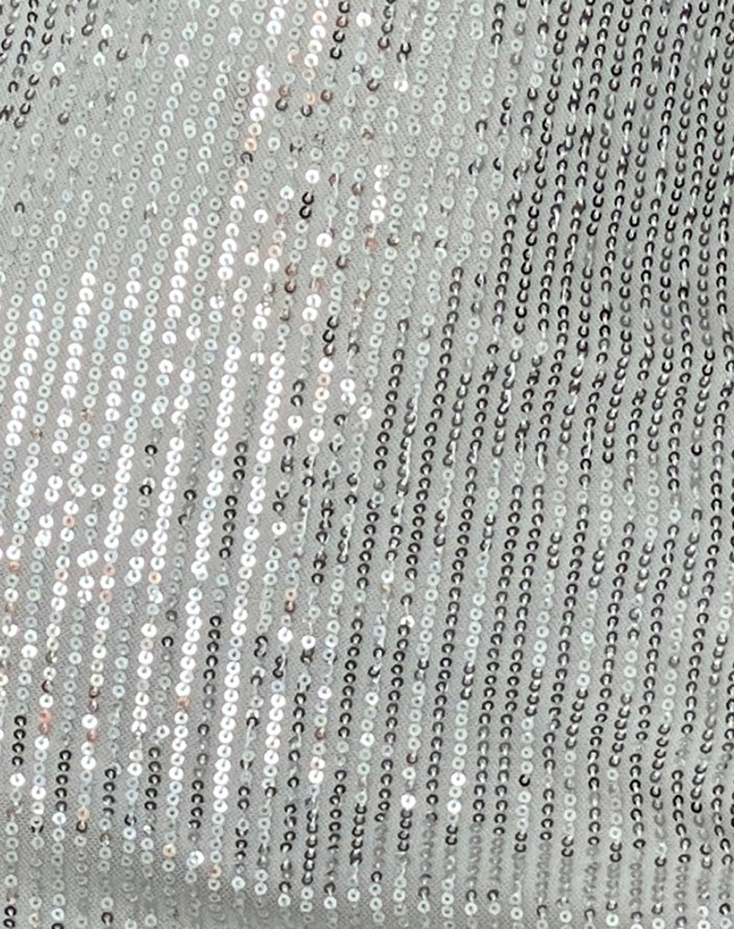 Bernoki Mini Dress in Silver Chrome Sequin