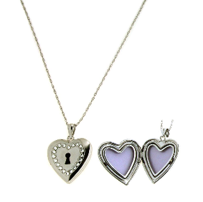 .925 Heart Locket with Keyhole