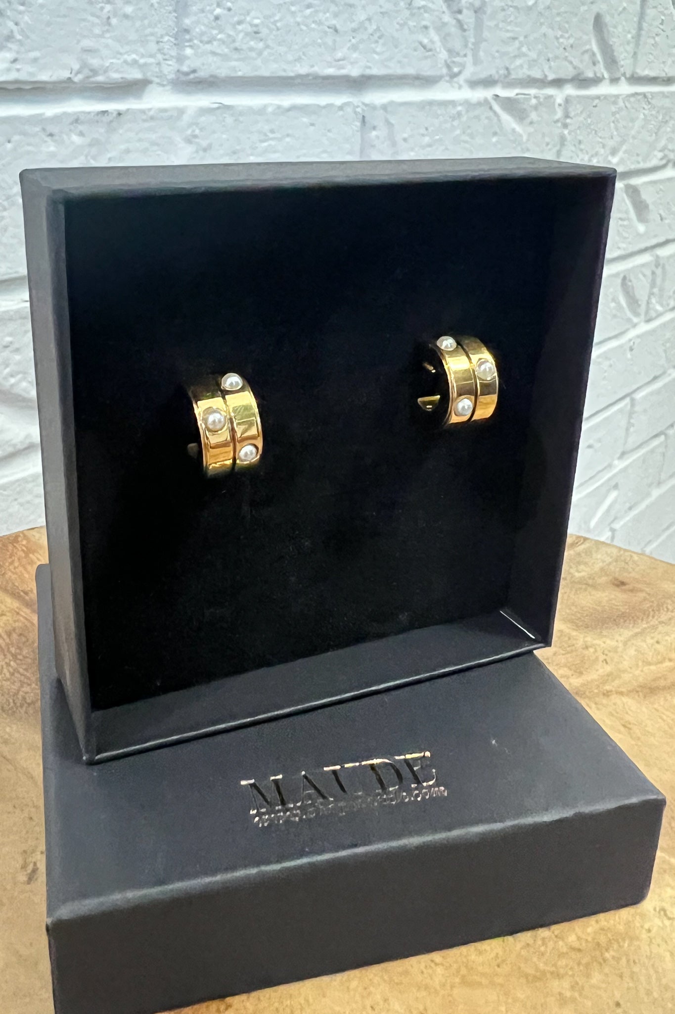 18K Clara Baby Half Hoop Earrings