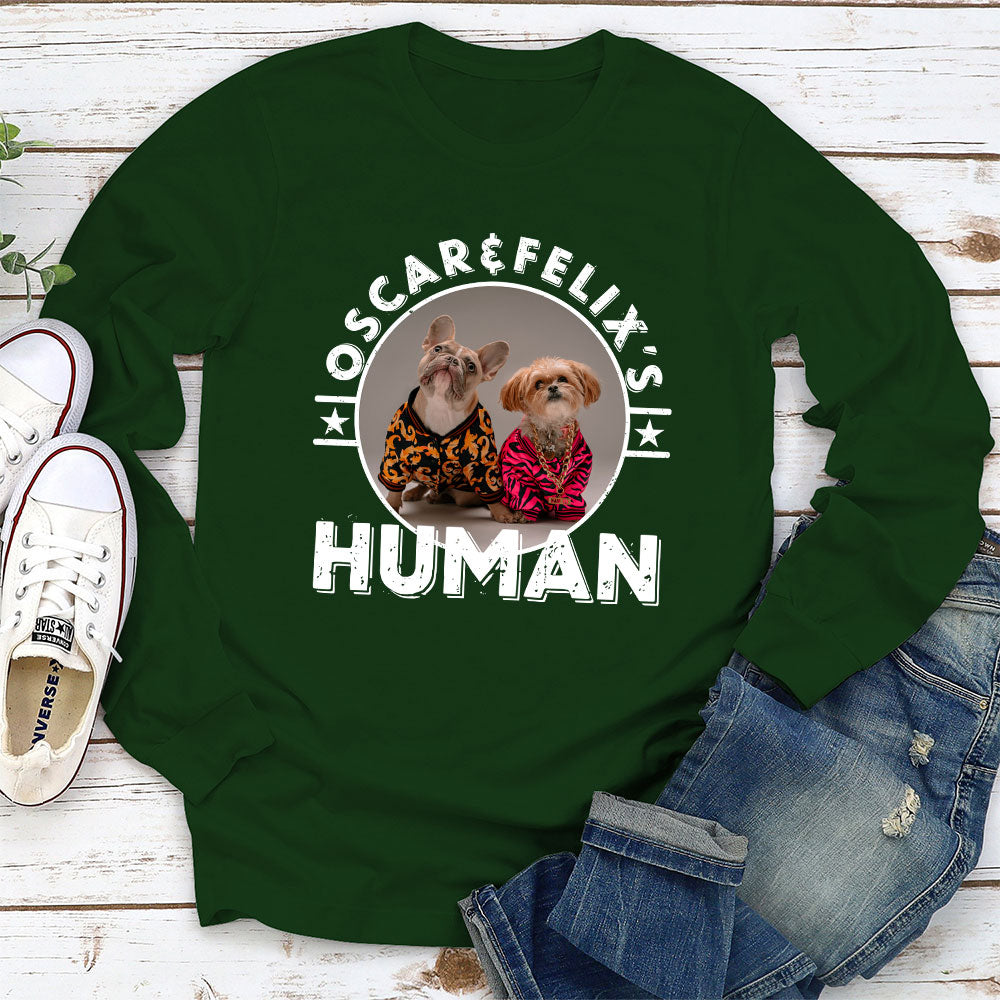 Dog Person Circle - Personalized Custom Long Sleeve T-shirt