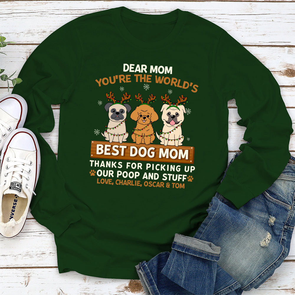 Thanks For Simple Dog Mom - Personalized Custom Long Sleeve T-shirt