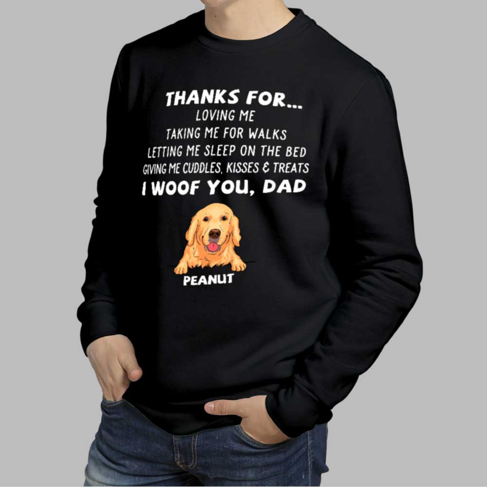 Dog Thanks For... - Personalized Custom Long Sleeve T-shirt