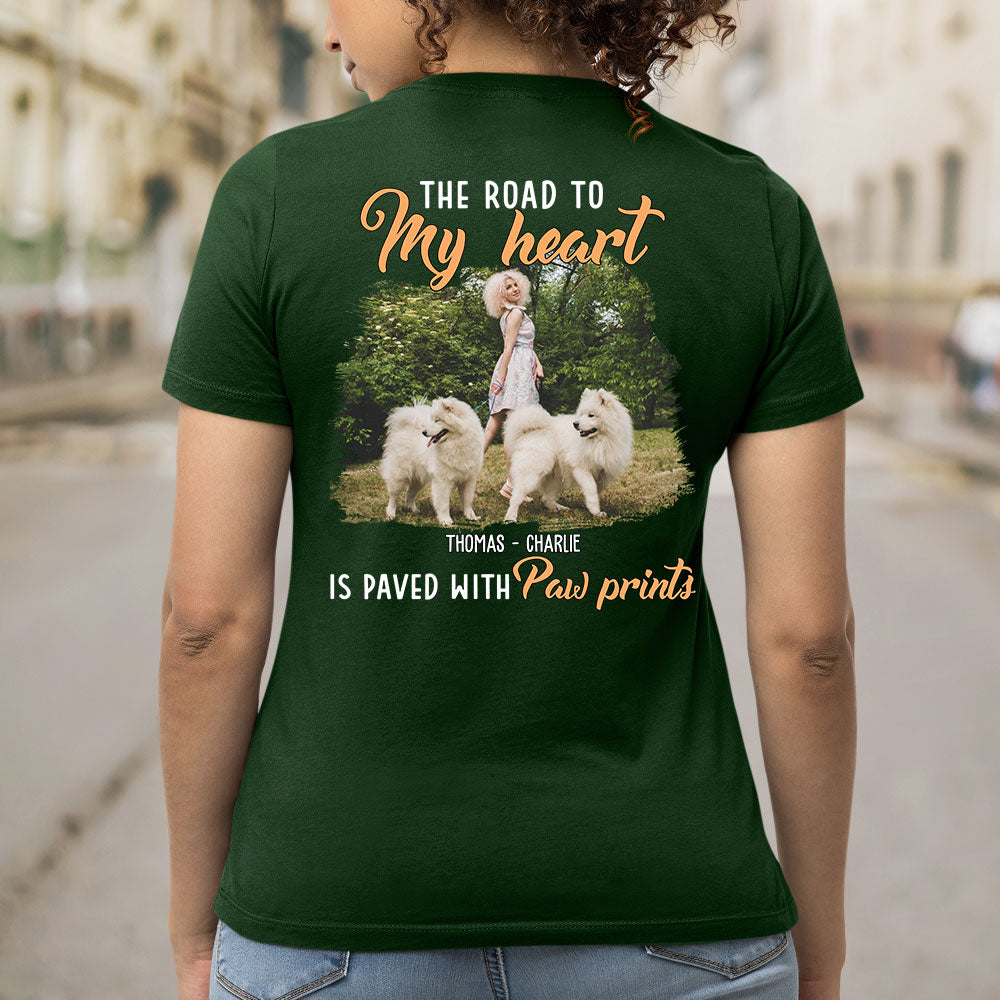 My Paw Prints Photo - Personalized Custom Women's T-shirt