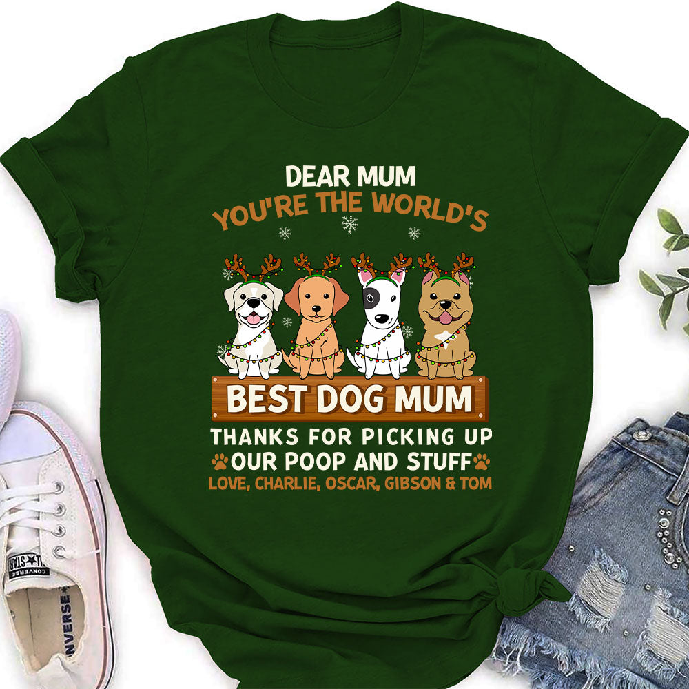 Thanks For Simple Dog Mom - Personalized Custom Women's T-shirt