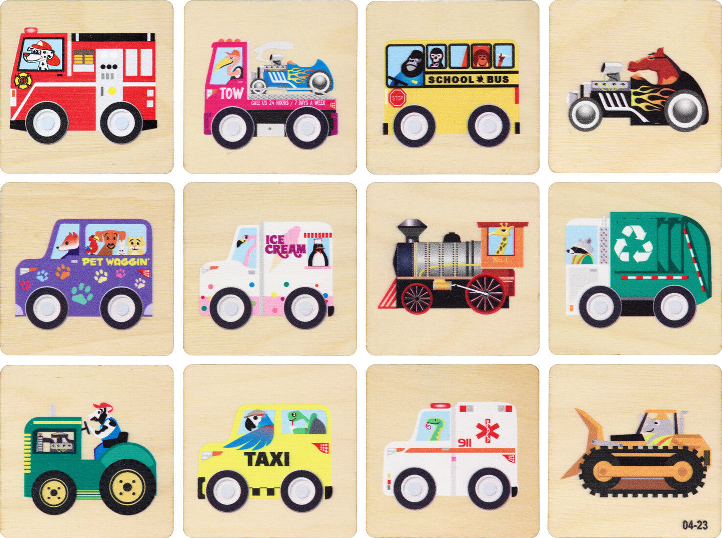 Memory Tiles - Vehicles