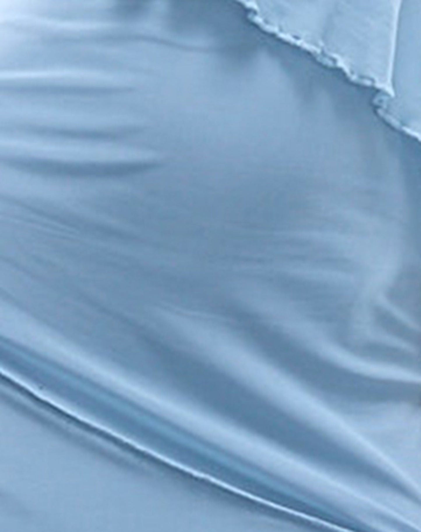 Jacy Ruffle Midi Dress in Mesh Blue