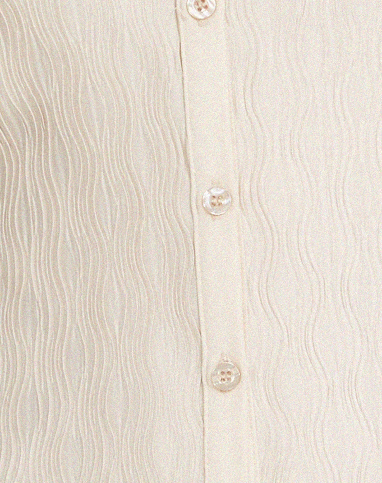 Nitara Button Up Mini Dress in Crinkle Beige