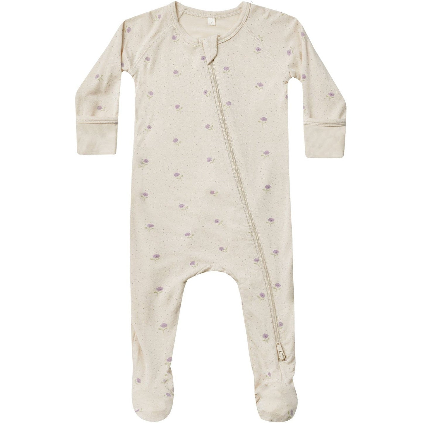 Quincy Mae Bamboo Zip Footie | Sweet Pea