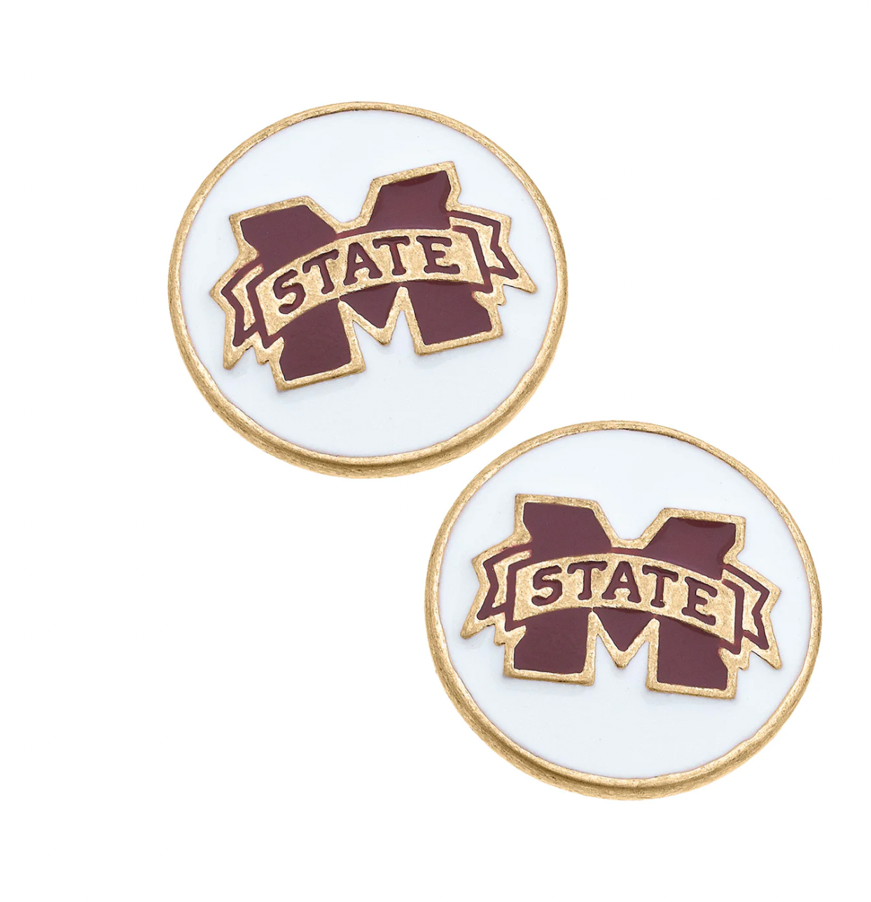 Mississippi State Enamel Post Studs