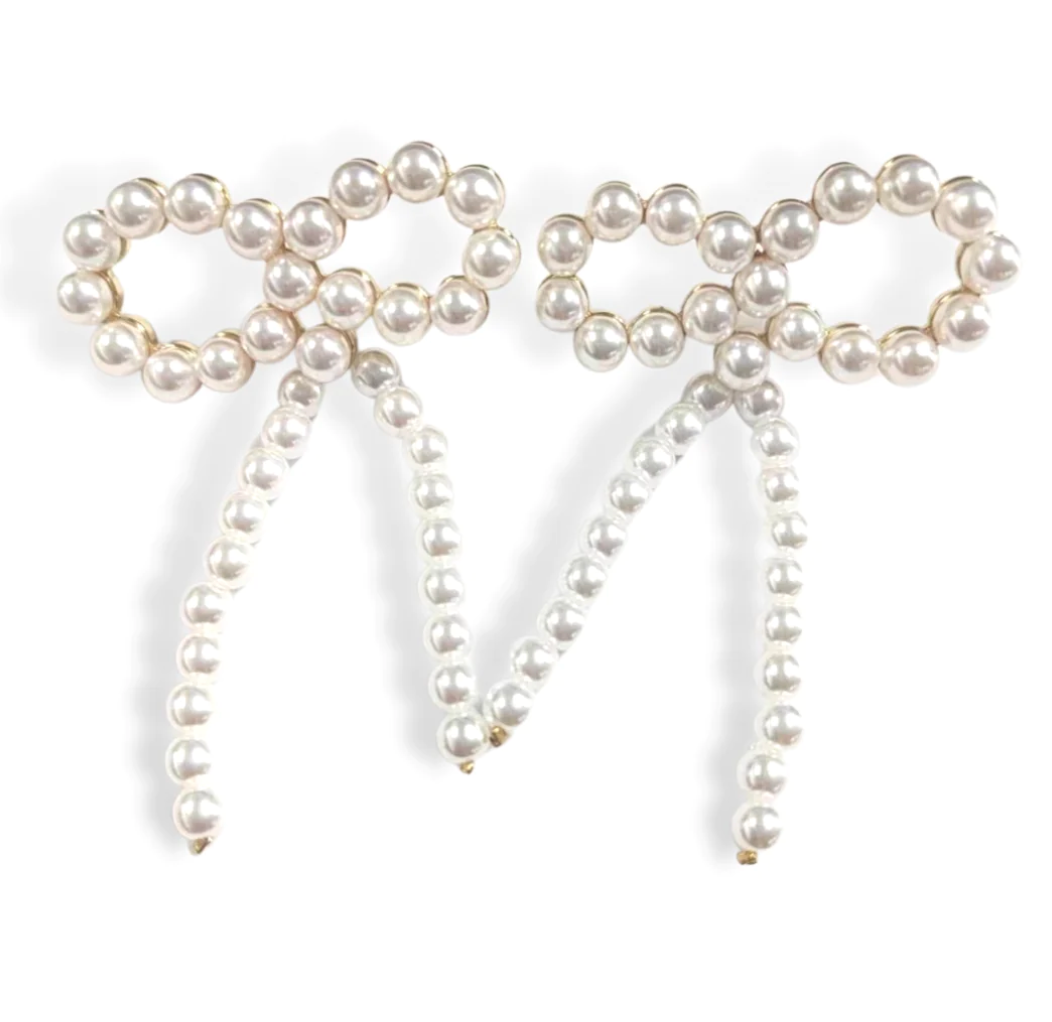 Brianna Cannon Pearl Bow Earrings
