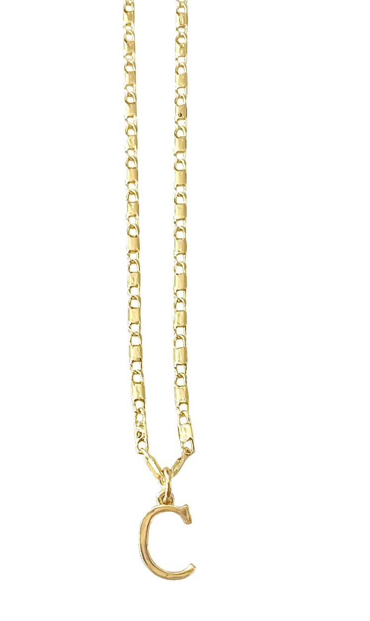 Solid Initial Necklace