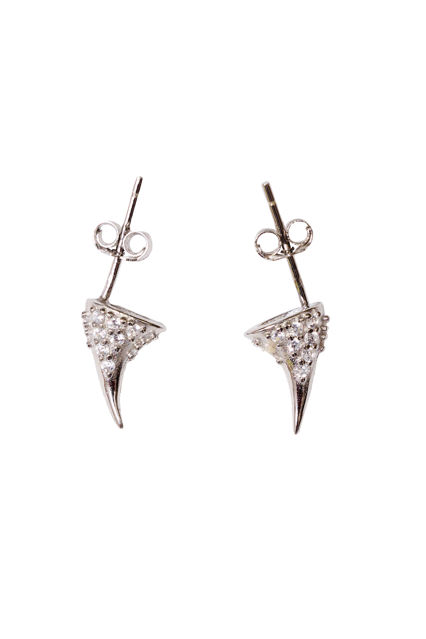 CRYSTAL CLEAR RHINESTONE HORN STUDS