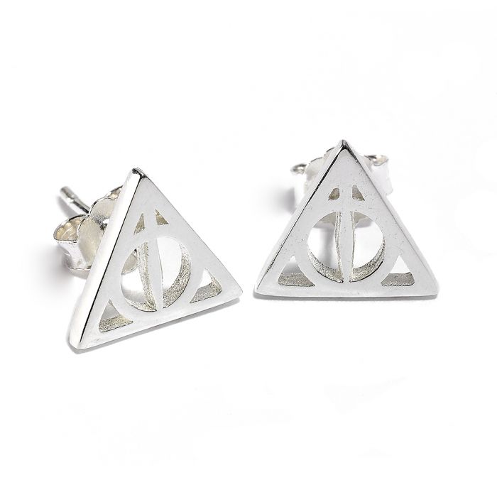 Deathly Hallows Harry Potter Sterling Silver Stud Earrings
