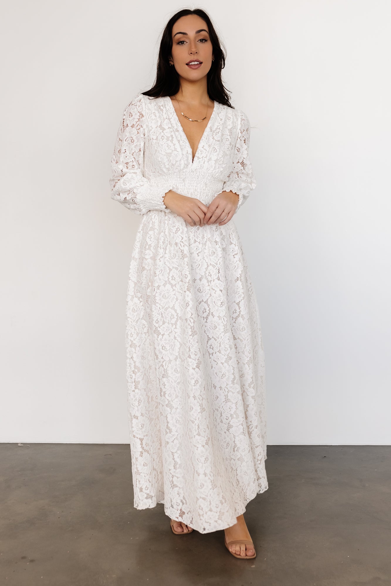 Aphrodite Lace Maxi Dress | Off White - Baltic Born