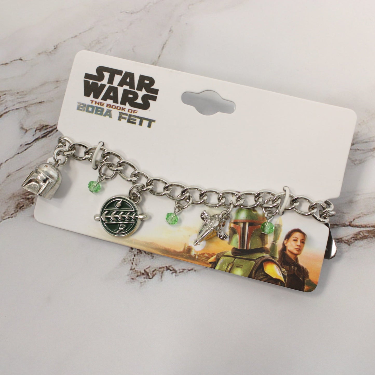 Star Wars: The Book of Boba Fett Stainless Steel Charm Bracelet