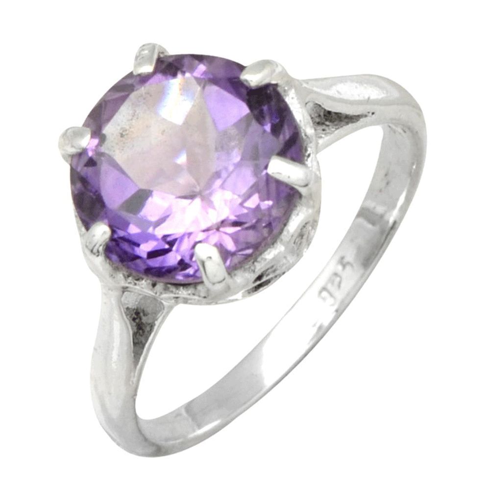 Claw Set Amethyst Ring