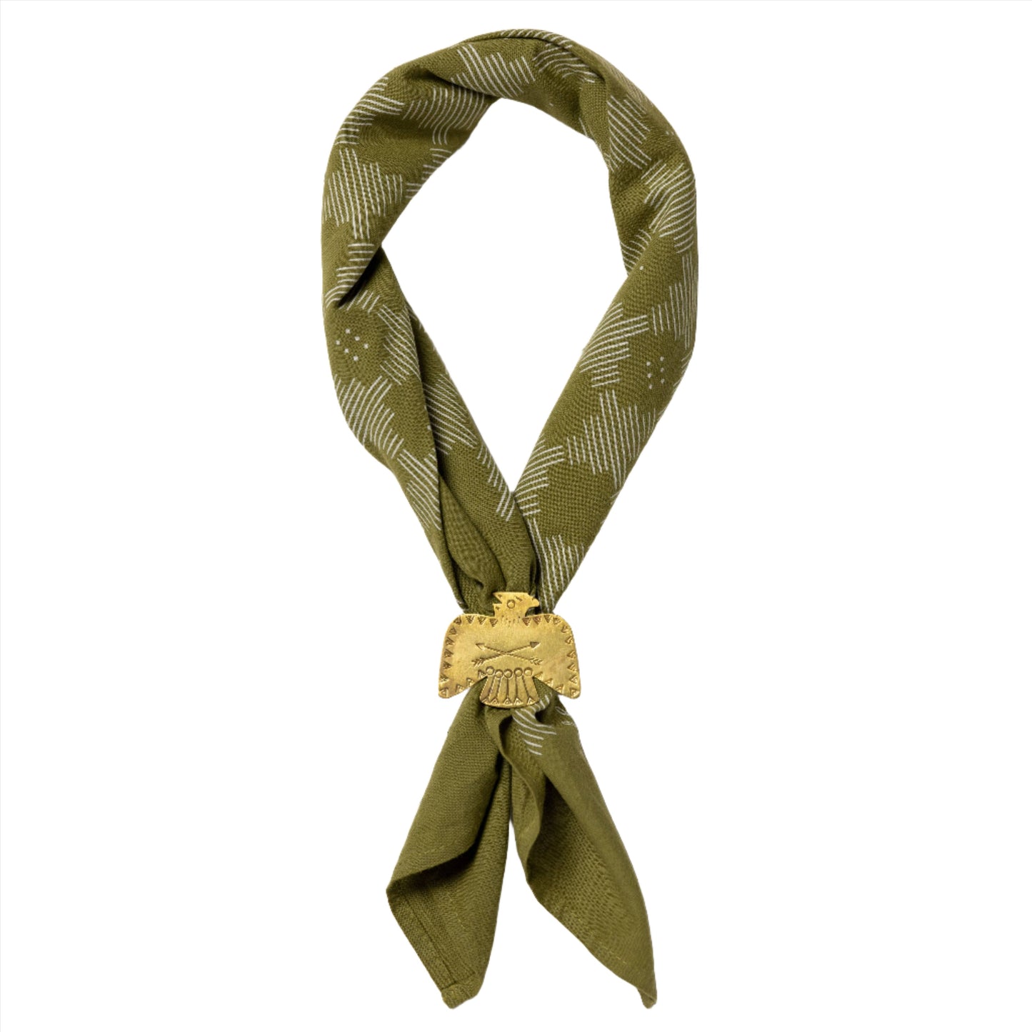 Large Brass Thunderbird Bandana Slide