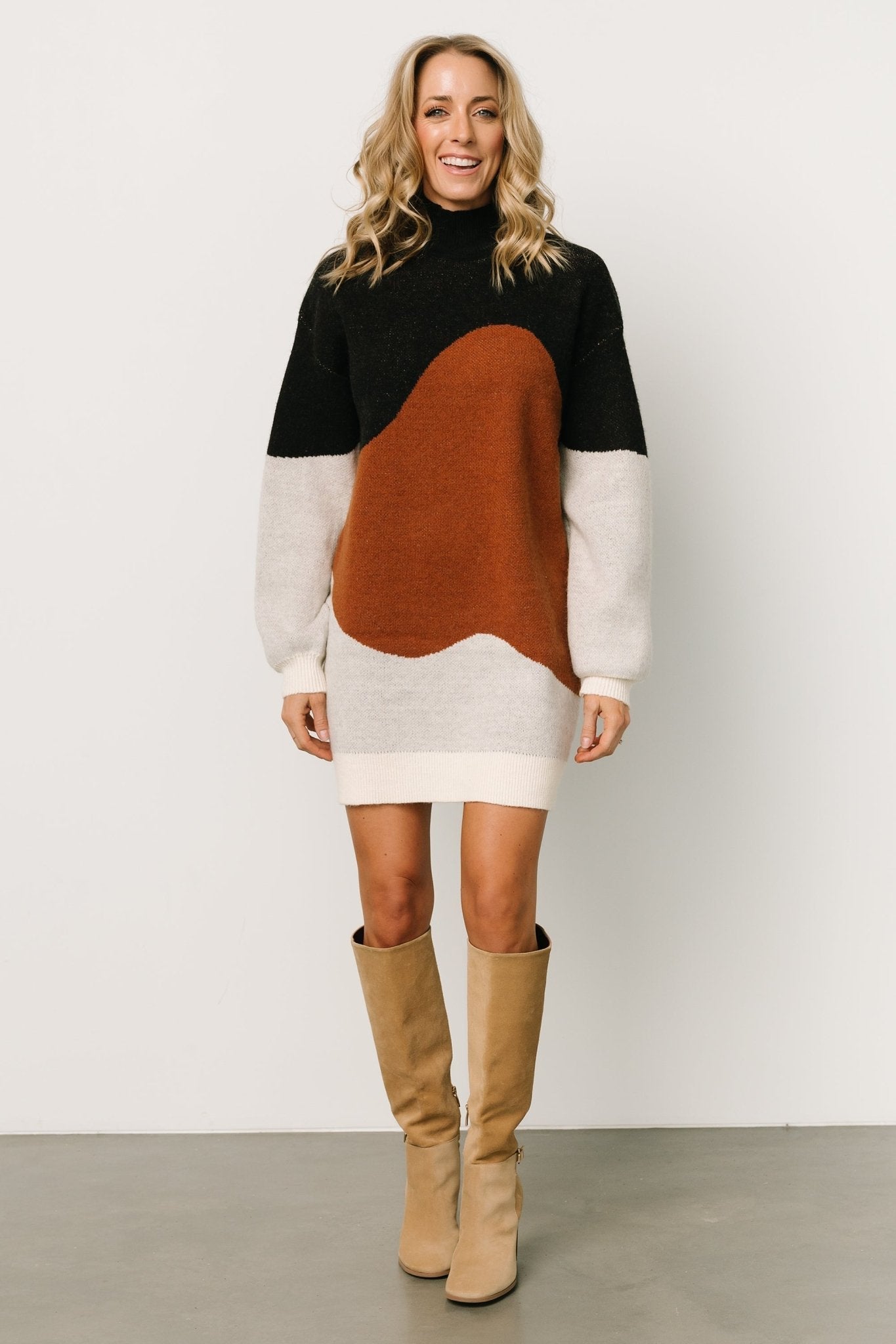 Dasha Sweater Dress | Black Multi - Baltic Born