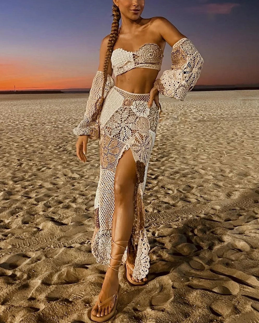 Bohemian Crochet Floral Set