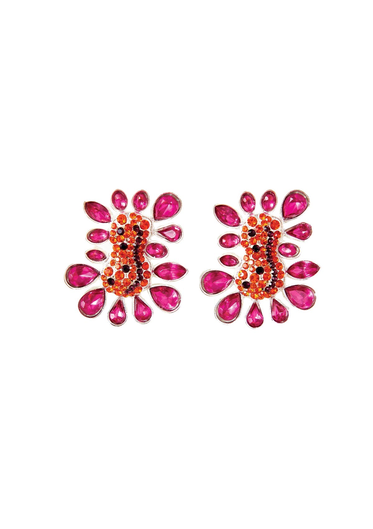 FASCIATION EARRINGS HOT PINK