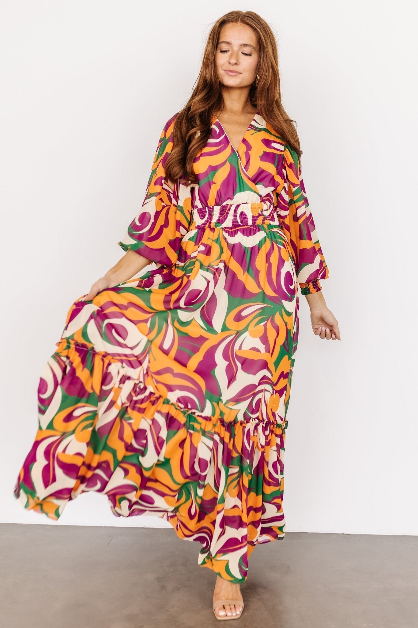 Georgie Maxi Dress | Green Multi - Baltic Born