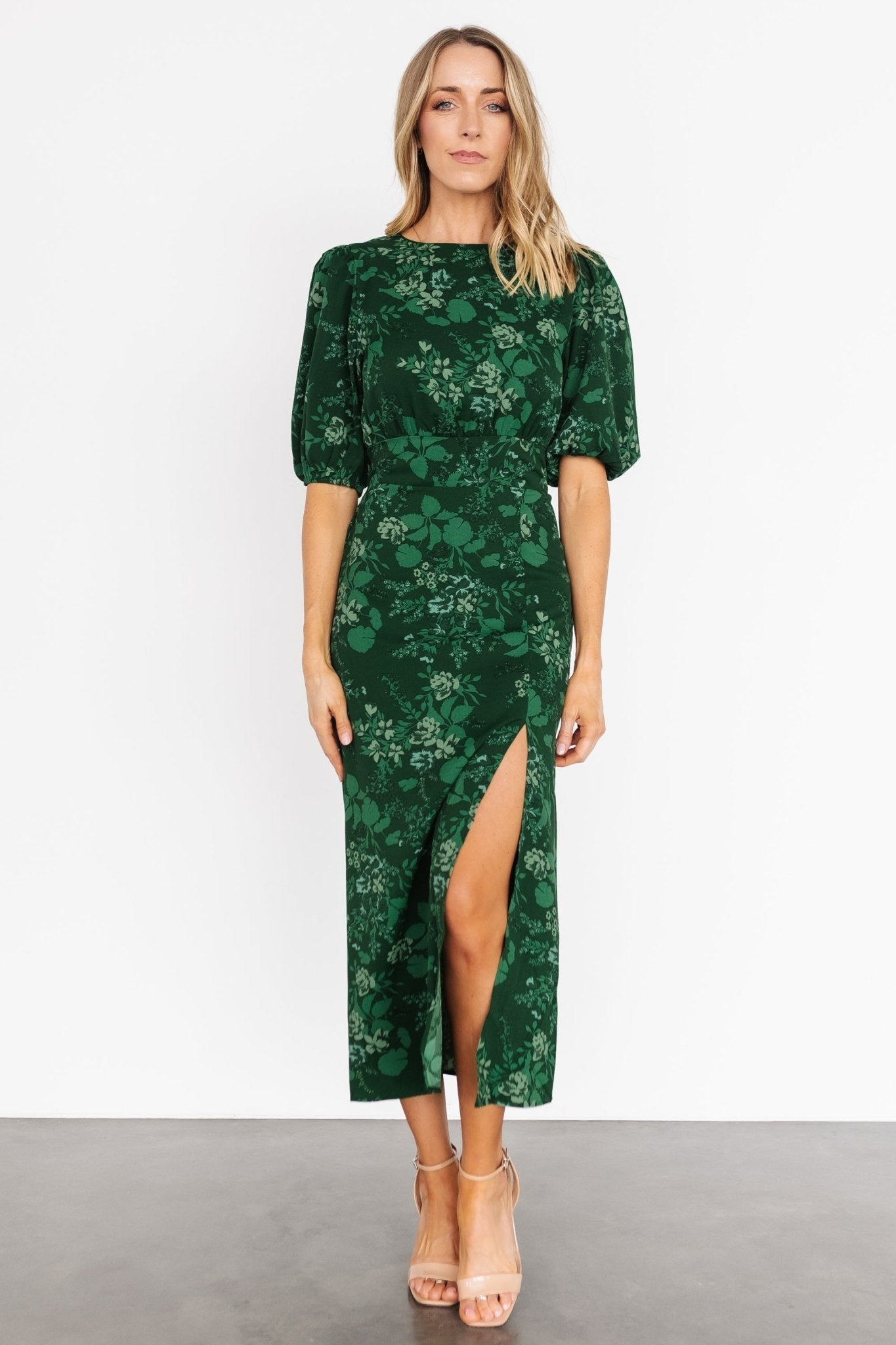 Janna Midi Dress | Emerald Floral - Baltic Born