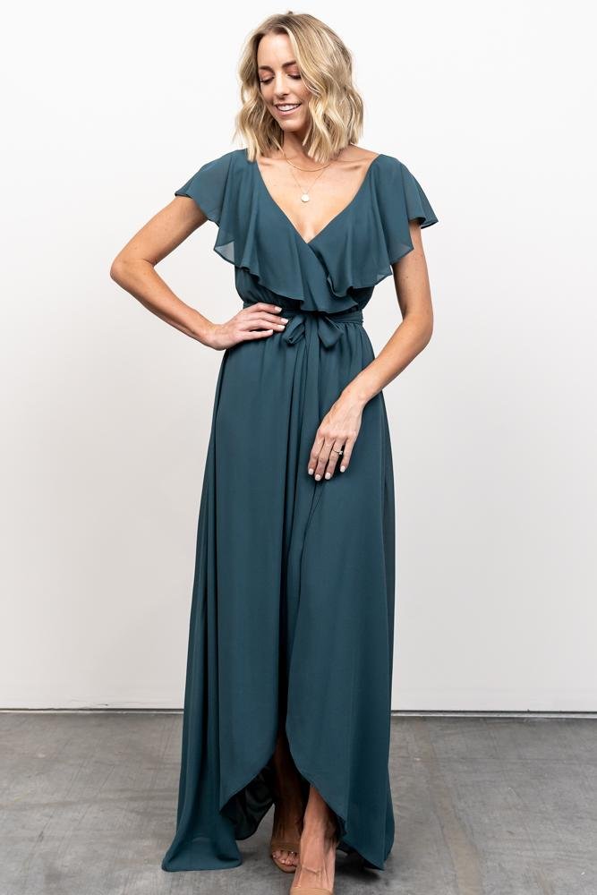Katya Ruffle Maxi Dress | Dusty Topaz - Baltic Born