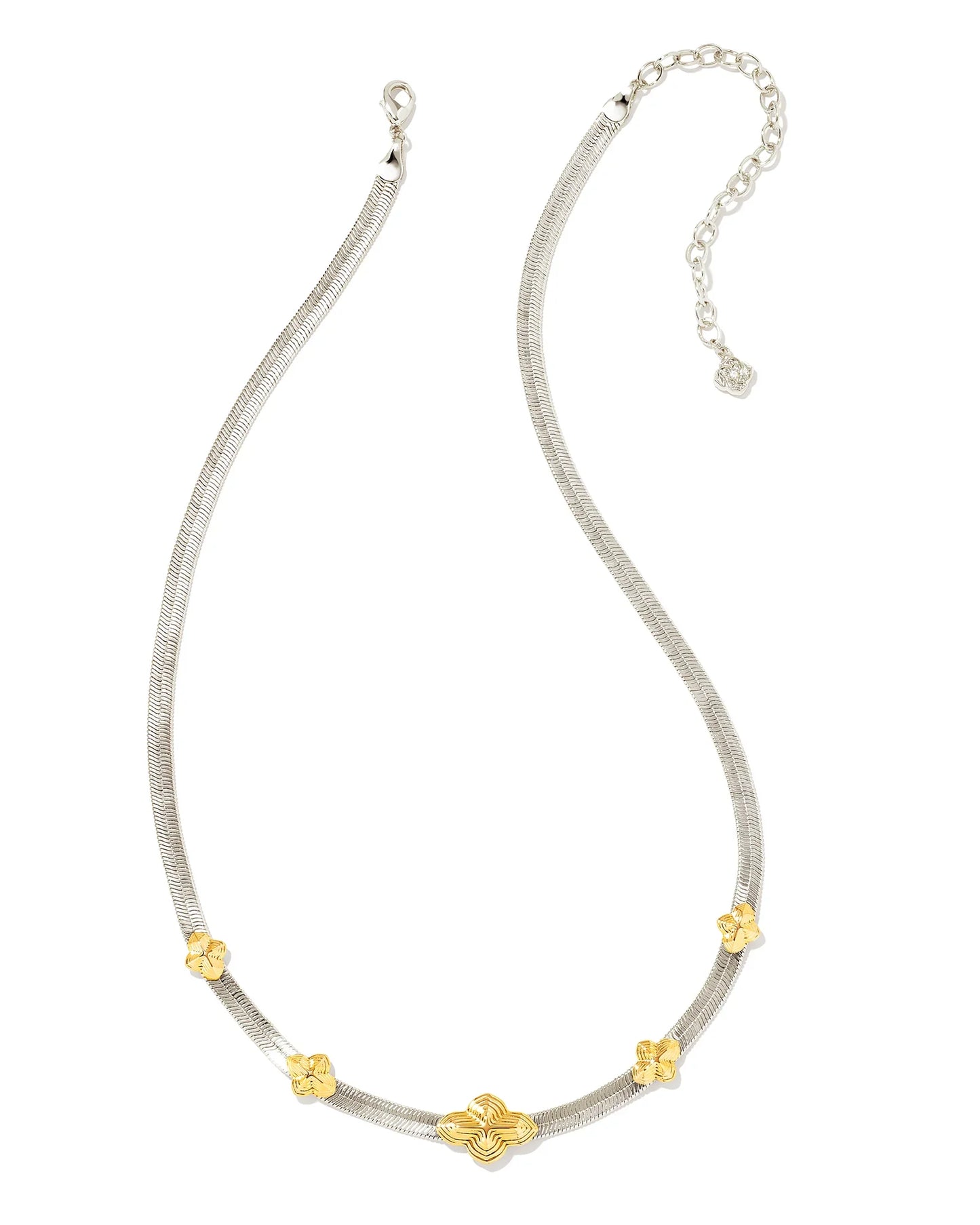 KENDRA SCOTT- Abbie Herringbone Necklace in Mixed Metal