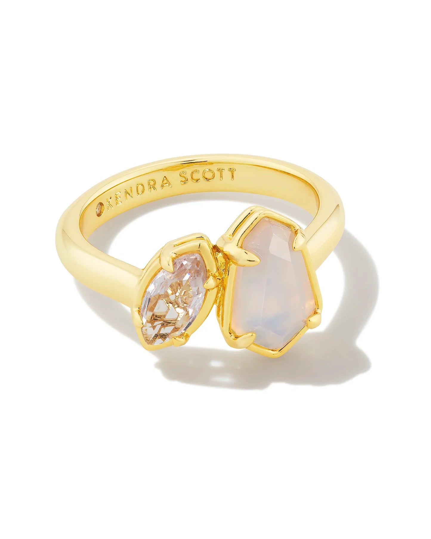 KENDRA SCOTT- Alexandria Gold Cocktail Ring in Neutral Mix
