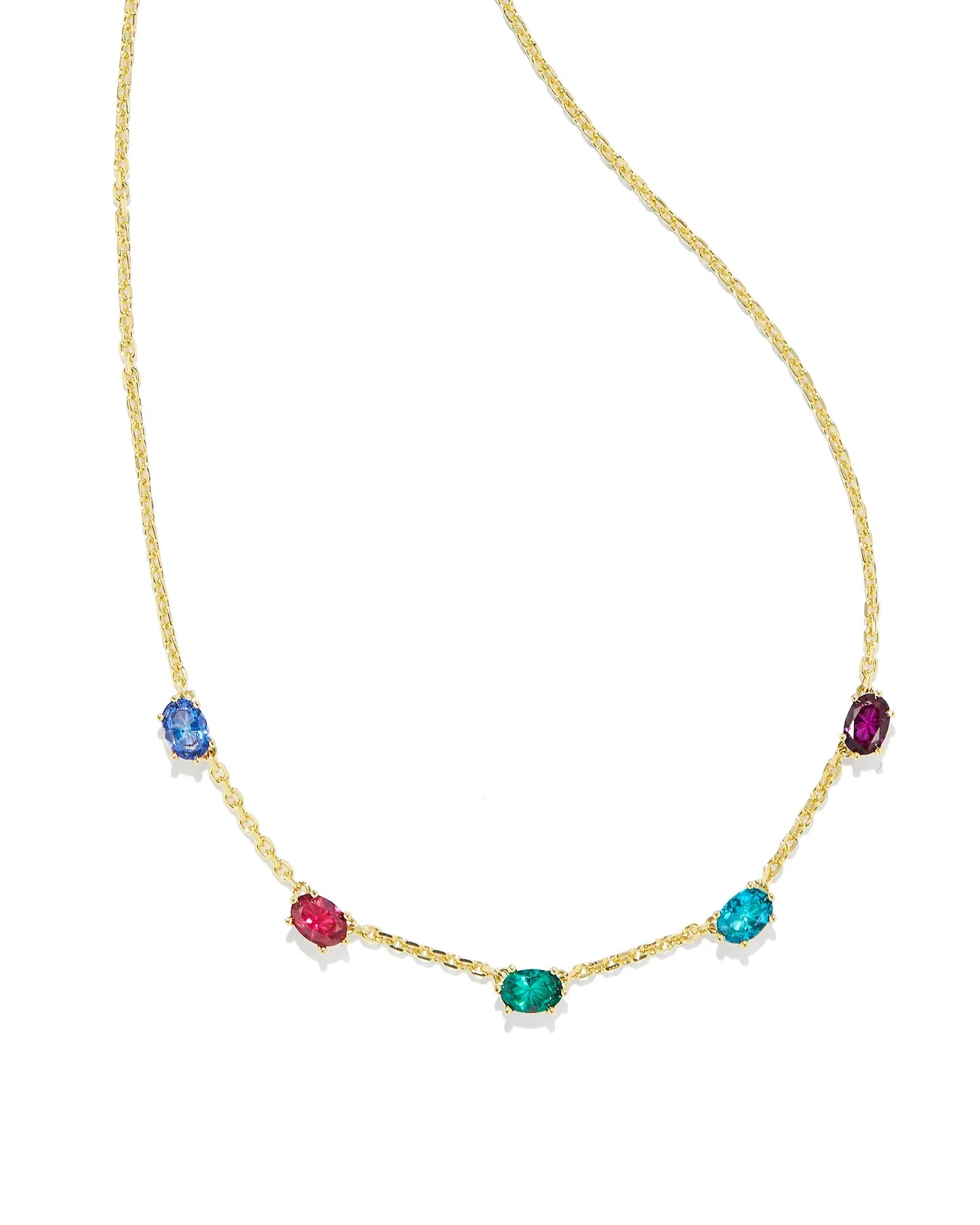 KENDRA SCOTT- Cailin Gold Crystal Strand Necklace in Multi Mix