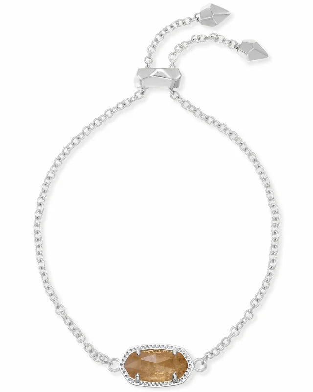 KENDRA SCOTT- Elaina Silver Adjustable Bracelet in Orange Citrine