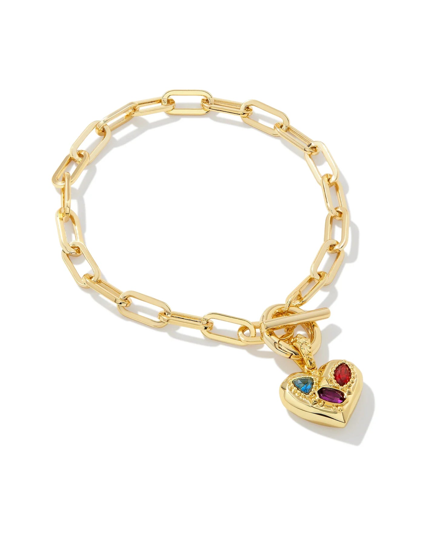 KENDRA SCOTT- Penny Gold Heart Chain Bracelet in Multi Mix