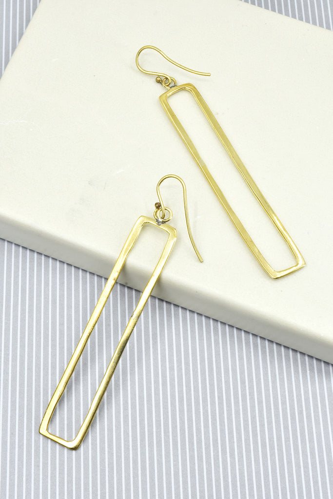 KENYAN BRASS CATHEDRAL EARRINGS