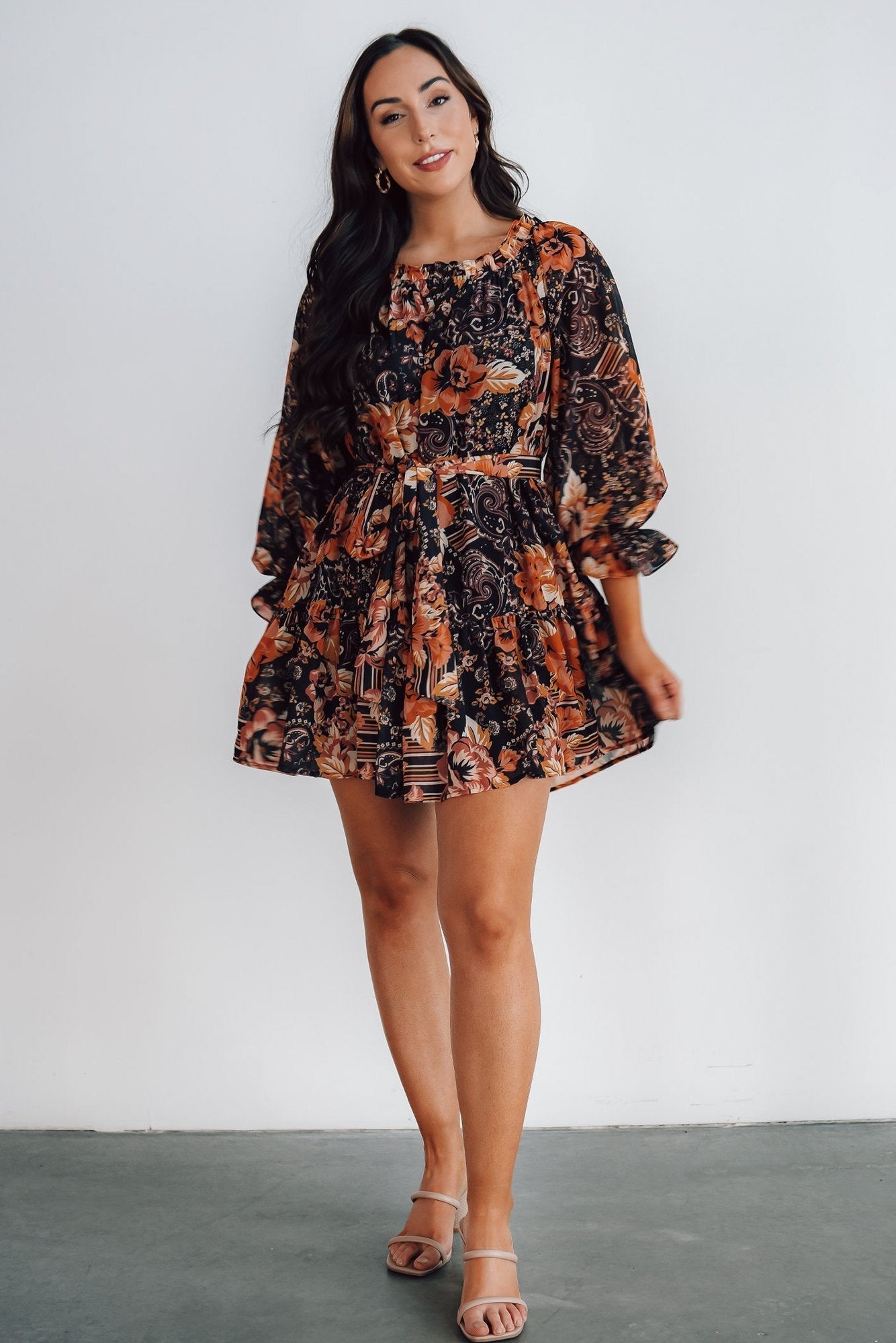 Mars Short Dress | Black Multi Print - Baltic Born