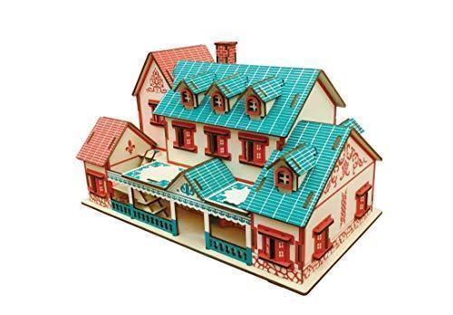Natural Wood 3D Puzzle Narat Villa Craft Building Set