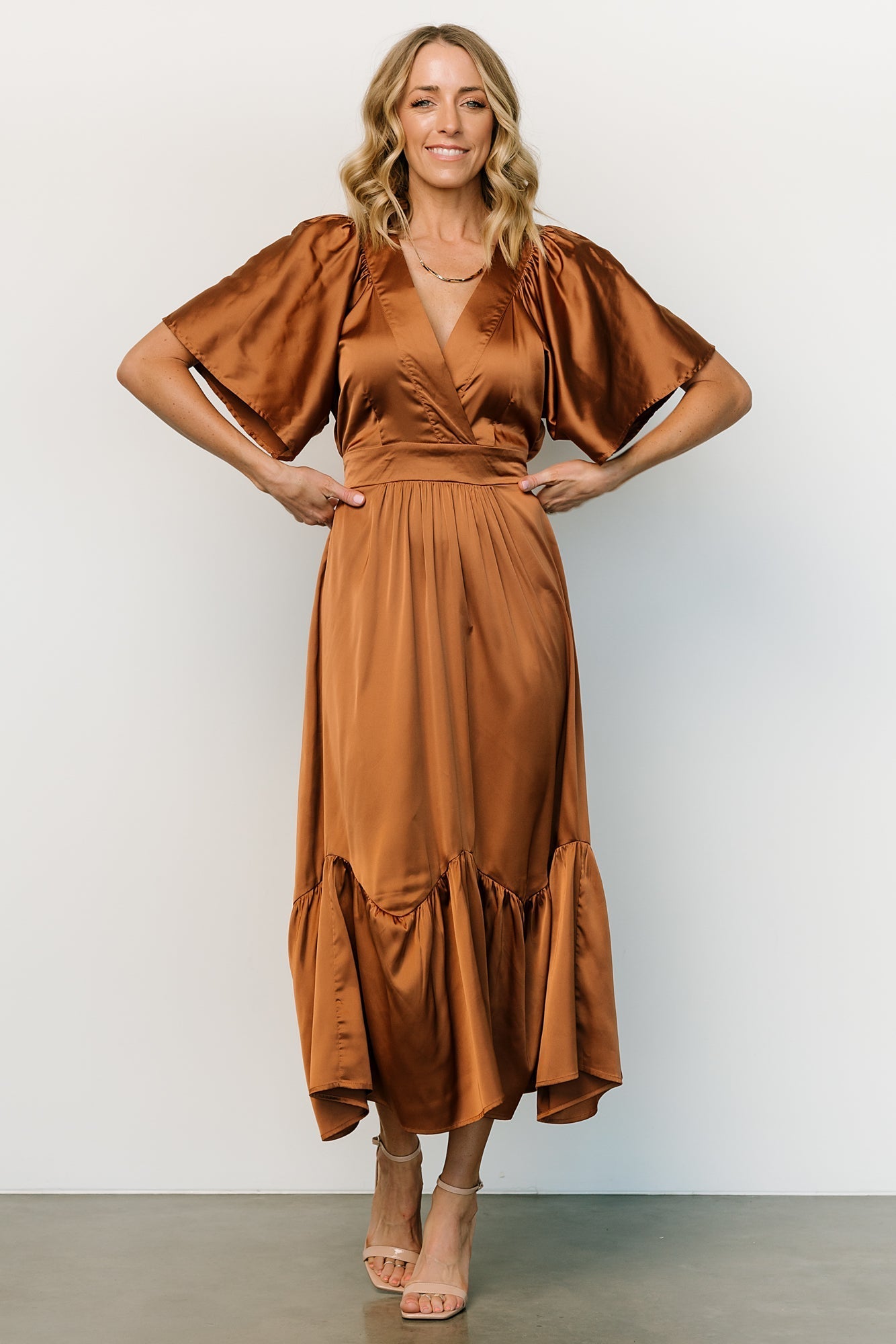Pasadena Satin Dress | Copper - Baltic Born