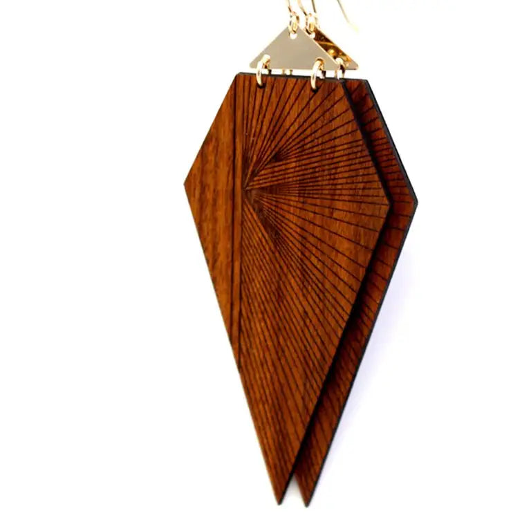 Prism Earrings-Dark Gold