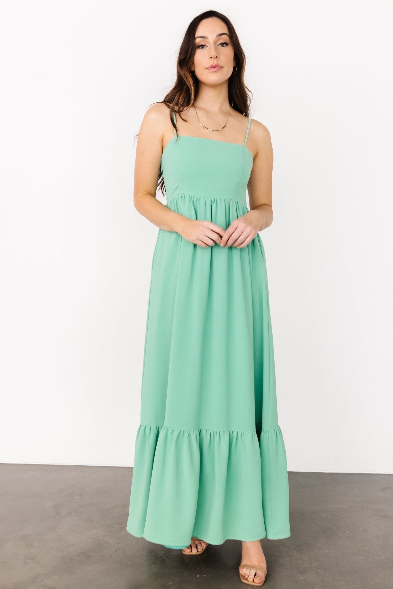 Regan Tank Maxi Dress | Dusty Green - Baltic Born