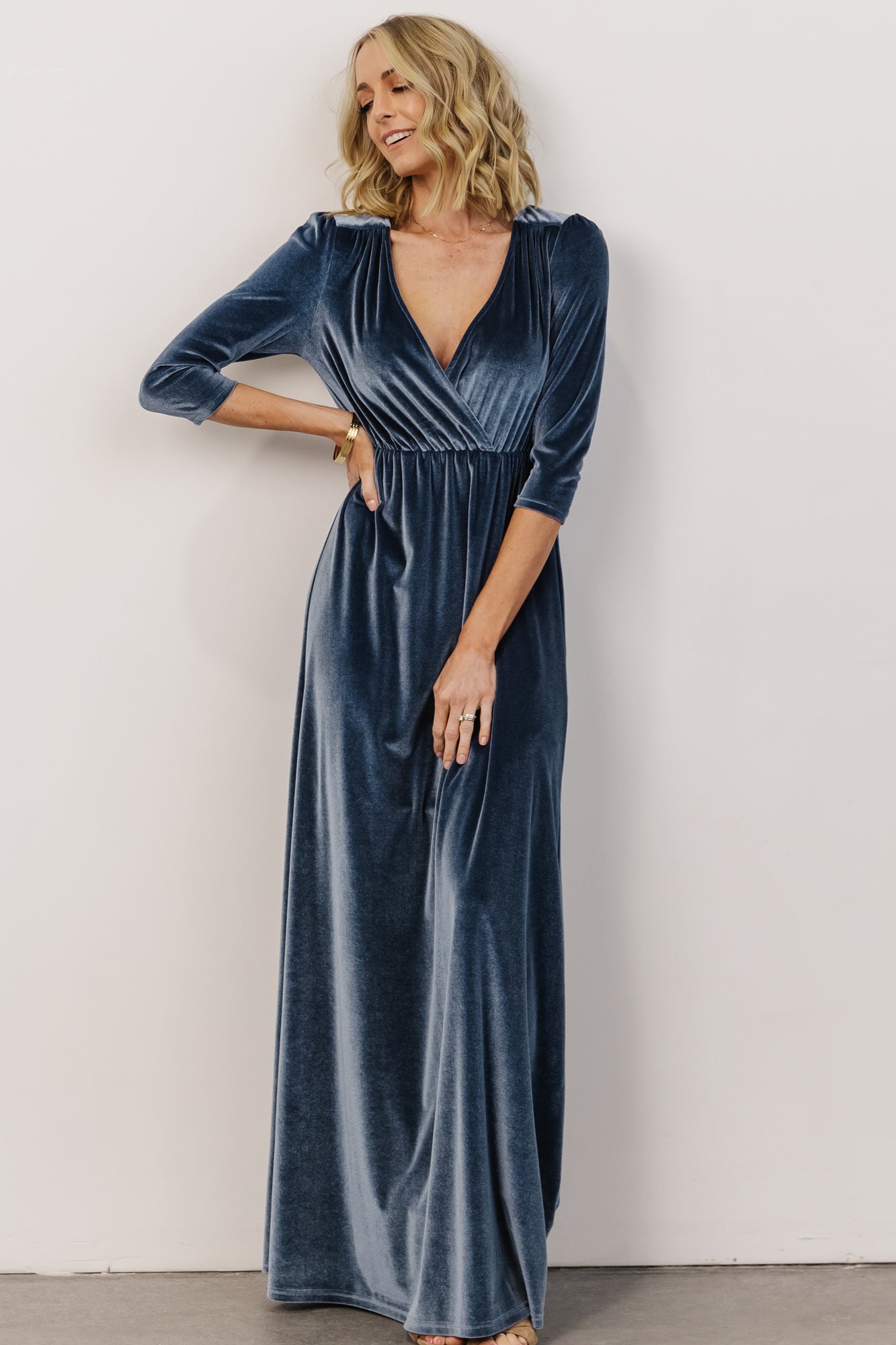 Sofia Velvet Maxi Dress | Blue - Baltic Born