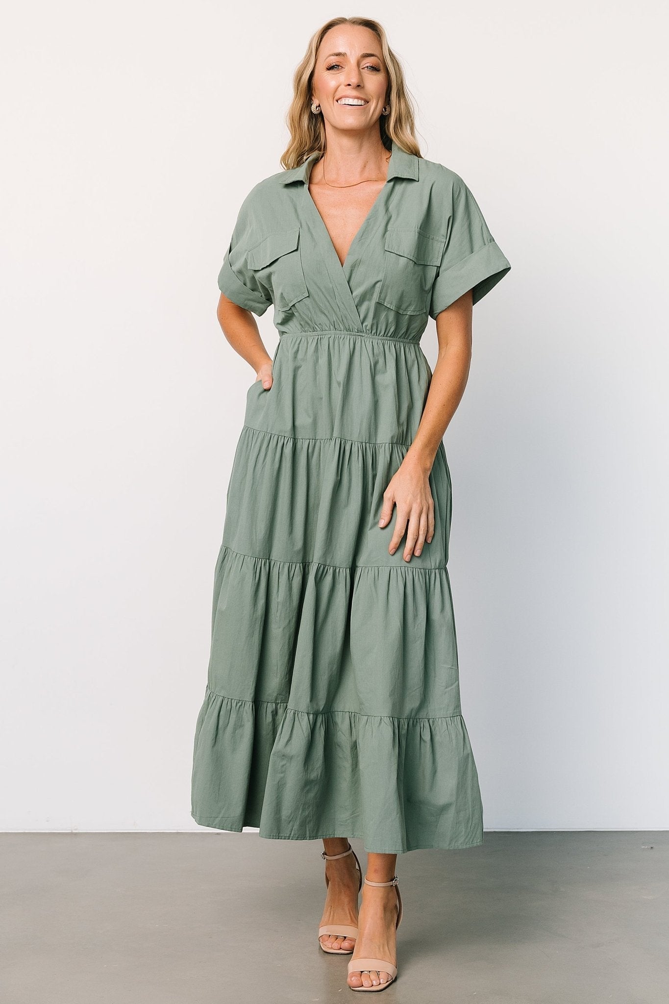 Sondra Maxi Dress | Vintage Green - Baltic Born